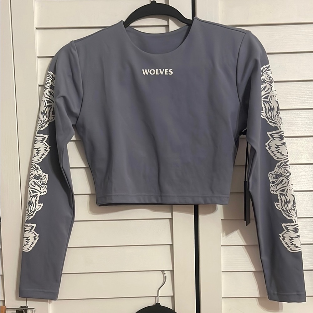 Darc Sport Gray Fitted Crop Sweatshirt